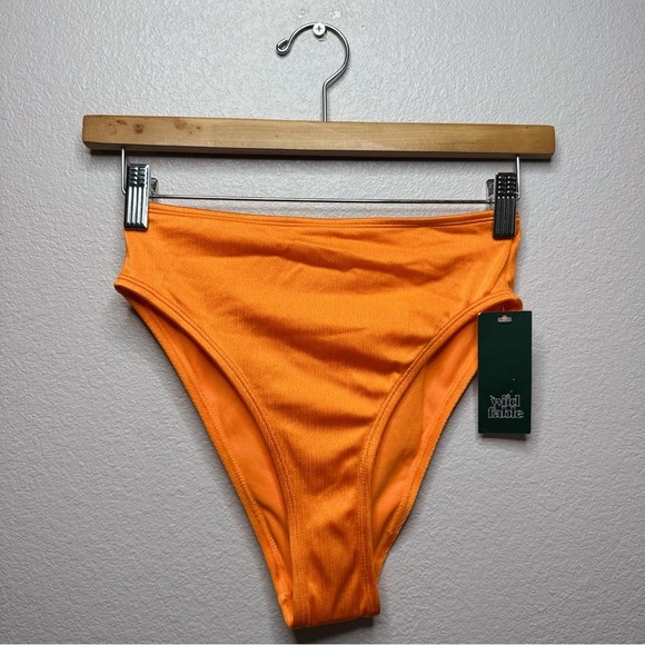 New Wild Fable Orange High-Waisted Bikini Bottom XS - Picture 8 of 10
